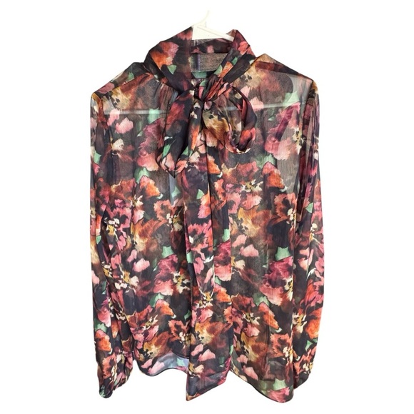 NEW MISA LOS ANGELES lulu top in libra fleur chiffon - Picture 5 of 8